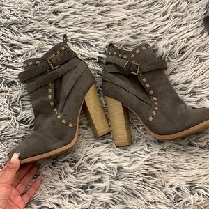 Gray booties